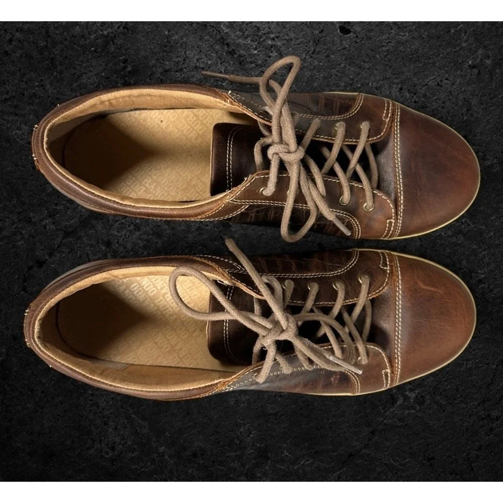 Durango Music City Leather Sneakers 11 Brown Gator‎ Embossed Western Lacer Mens
